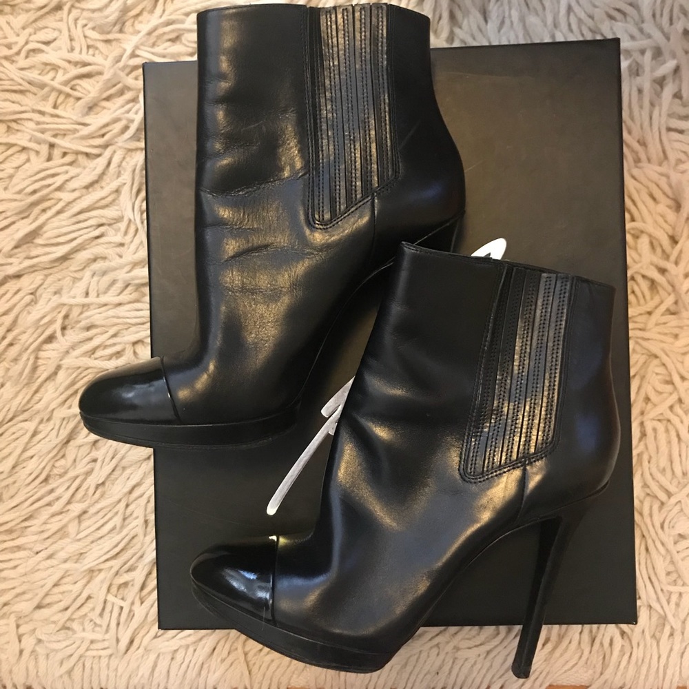 B Brian Atwood Black Fragola Ankle Boots
